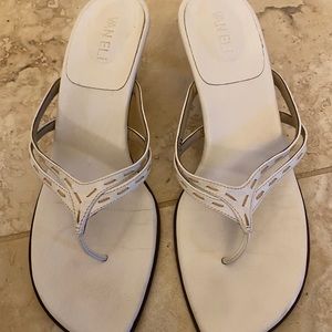 White Vaneli Strappy Leather